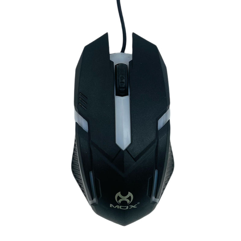 Kit Gamer Teclado Mouse Headset e Mouse Pad com Iluminação LED, USB, Som Estéreo e DPI Ajustável