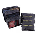 Kit 6 Sacos Organizador De Roupas Para Mala De Viagem Preto