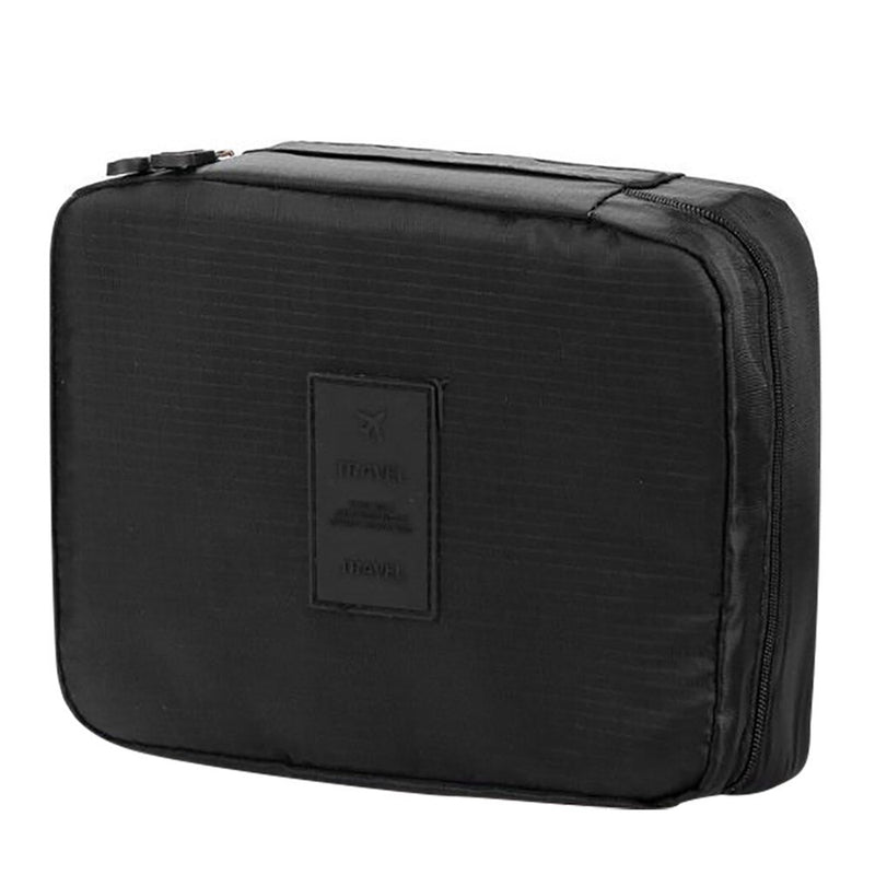 Necessaire Bolsa de Viagem Portátil Dobrável Impermeável Preto