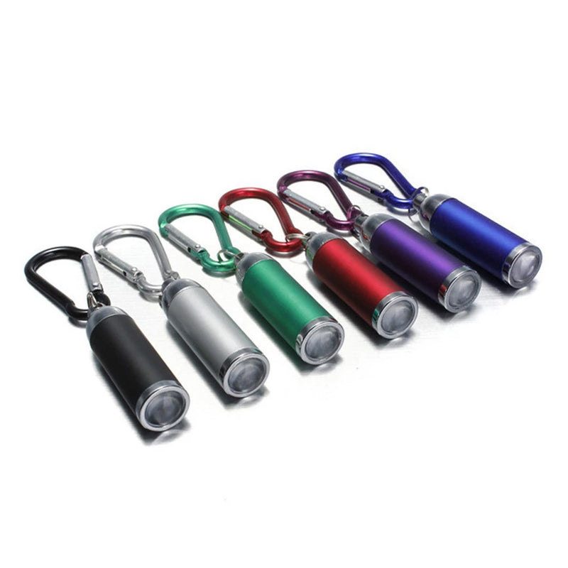Mini Lanterna LED Chaveiro Mosquetão de Bolso Portátil Multifuncional