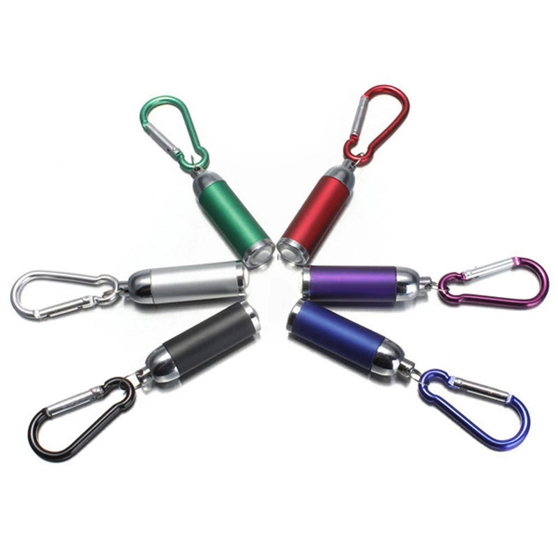 Mini Lanterna LED Chaveiro Mosquetão de Bolso Portátil Multifuncional