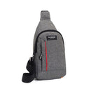 Mini Bolsa Mochila Transversal Fashion Alça Única Unissex Cinza