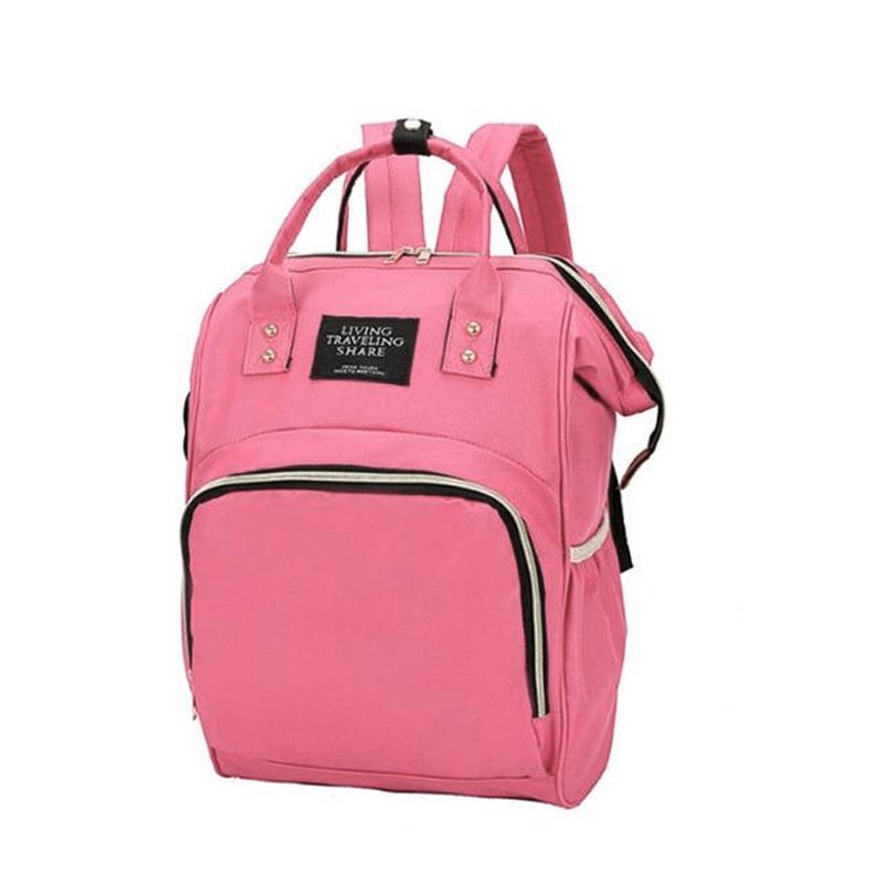 Bolsa Mochila Maternidade Mamãe Bebê Multifunção Rosa