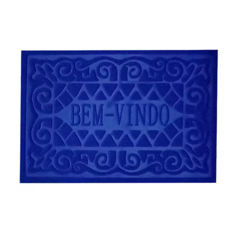 Tapete Capacho de Porta Entrada Bem Vindo 37x57CM