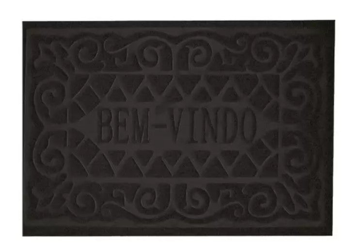 Tapete Capacho de Porta Entrada Bem Vindo 37x57CM
