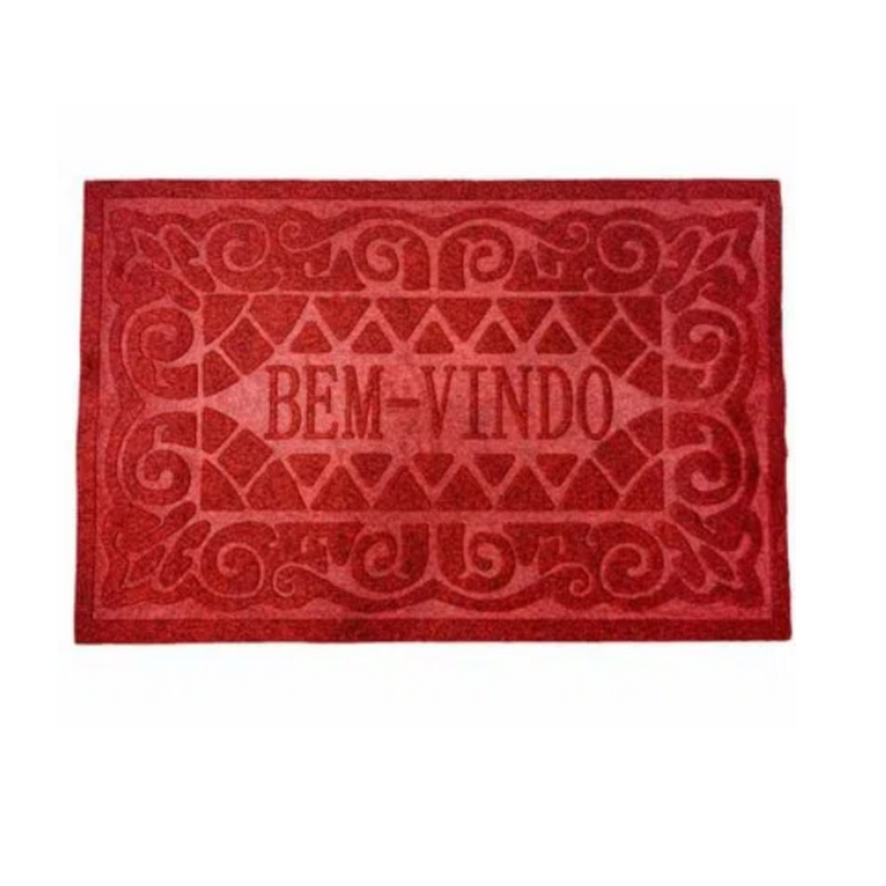 Tapete Capacho de Porta Entrada Bem Vindo 37x57CM
