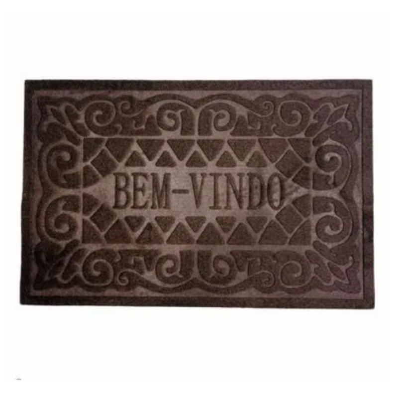 Tapete Capacho de Porta Entrada Bem Vindo 37x57CM