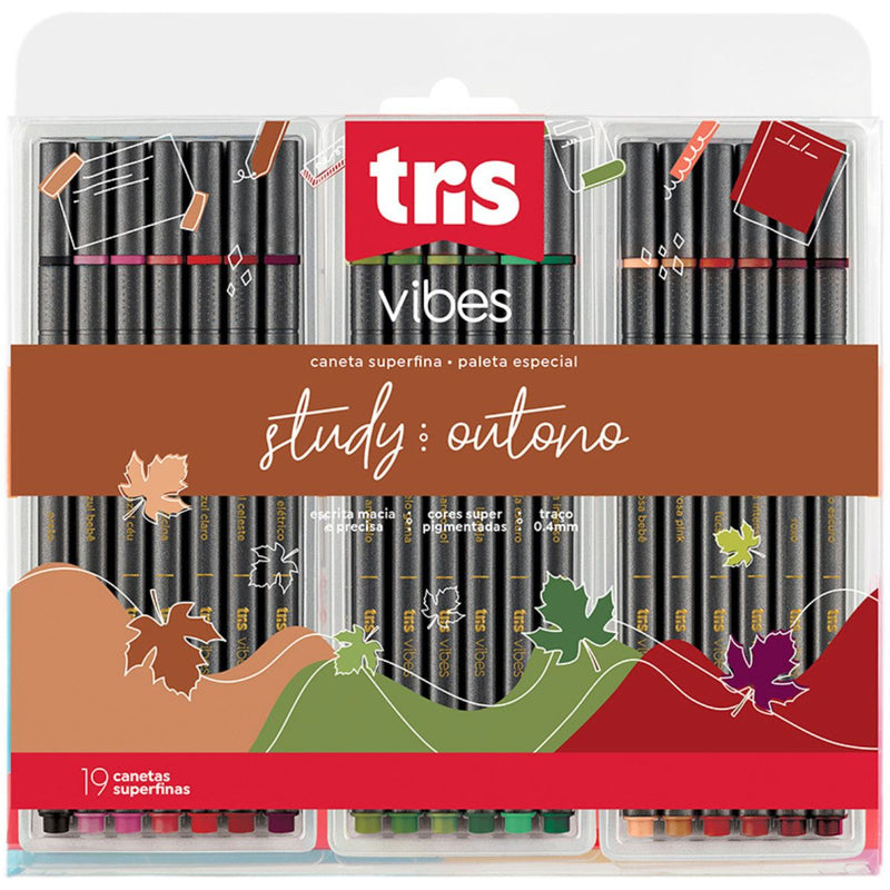 CANETA SUPERFINA VIBES - OUTONO - 0,4MM -  TRIS