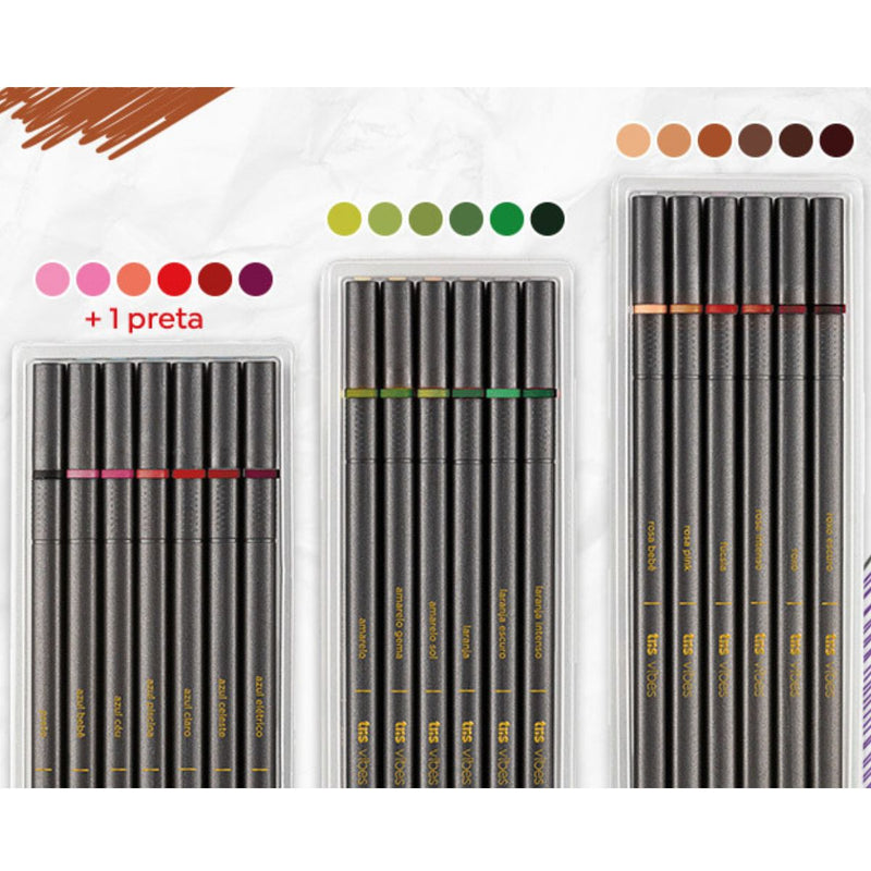 CANETA SUPERFINA VIBES - OUTONO - 0,4MM -  TRIS