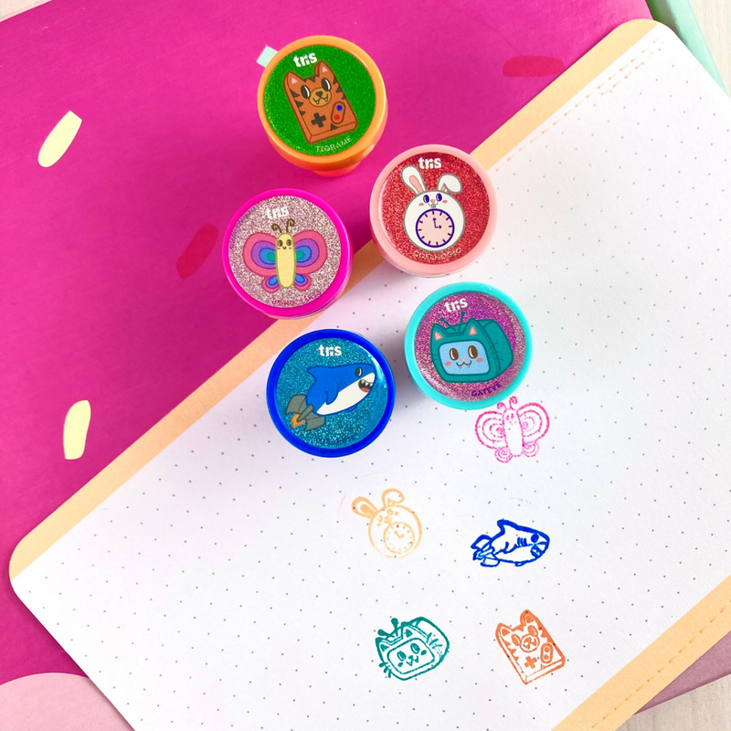 CARIMBO ANIMALUCOS EDIÇÃO OBJETOS COM 5 UNIDADES - TRIS