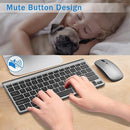 Mini Teclado Sem Fio Compacto e Mouse USB Wireless - ABNT2