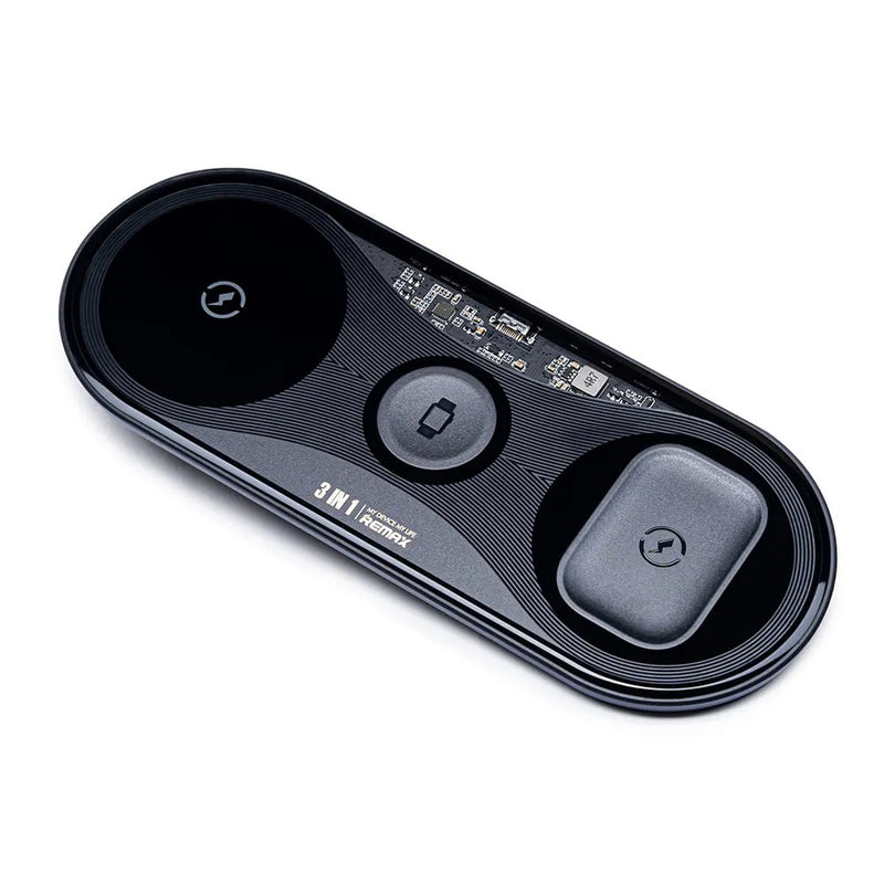 Estação Carregamento Sem Fio Wireless 3 Em 1 Hrebos