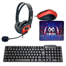 Kit Gamer MO-KM600 com Teclado, Mouse, Headset e Mouse Pad