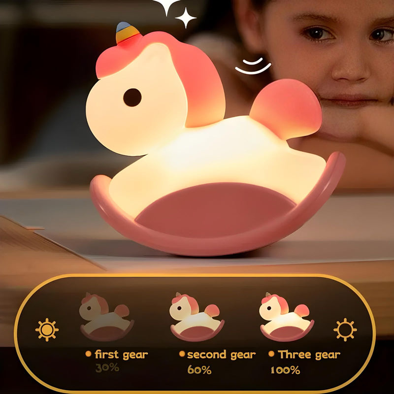 Luminária Infantil Led Siliconado Unicórnio