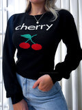 Blusa Feminina Manga Longa Cherry Tauane