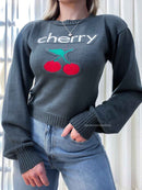 Blusa Feminina Manga Longa Cherry Tauane