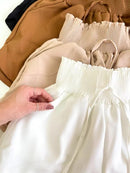 Short Feminino Alfaiataria Cós com Elástico Soltinho Isadora