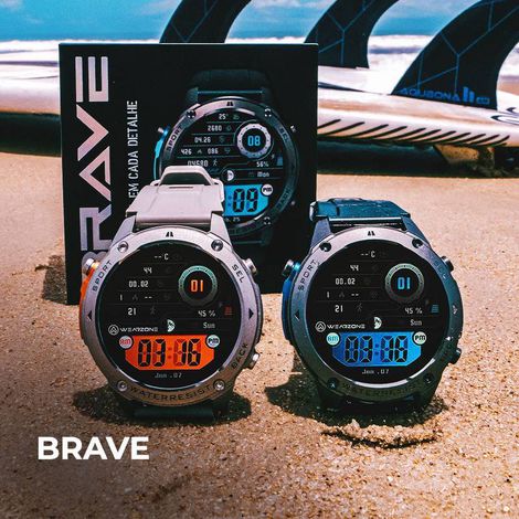 Smartwatch Brave Wearzone – Resistência Militar, GPS Duplo e 170 Modos Esportivos