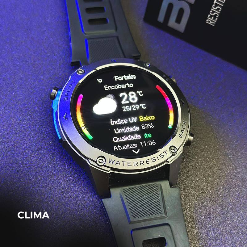 Smartwatch Brave Wearzone – Resistência Militar, GPS Duplo e 170 Modos Esportivos