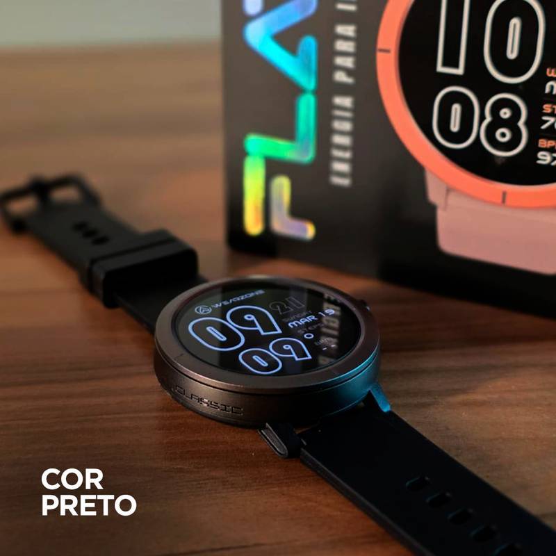 Smartwatch Wearzone Flare, GPS, 5ATM Aprova de água do mar, Resistência IP69k.