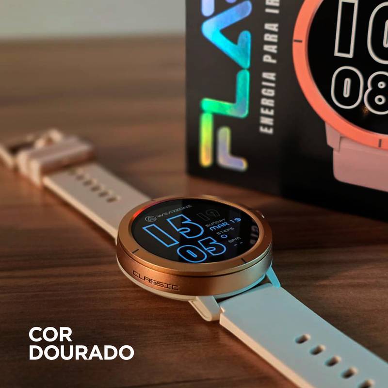 Smartwatch Wearzone Flare, GPS, 5ATM Aprova de água do mar, Resistência IP69k.