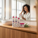 Topteck Bio Instinto Cacheamos kit with coconut oil and panthenol for curly hair. Includes shampoo, conditioner, leave-in cream, and mask.